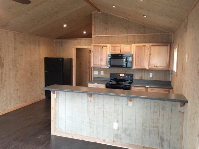 cabin looking at kitchen